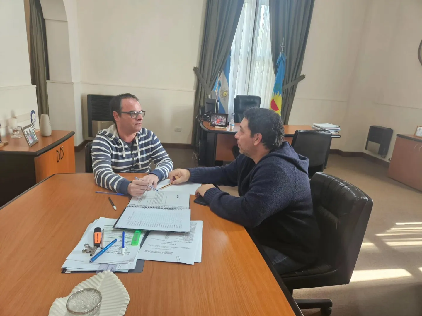 General Pinto: Zavatarelli se reunió con el nuevo director de la Técnica N°1 y reafirmó su apoyo a la educación productiva