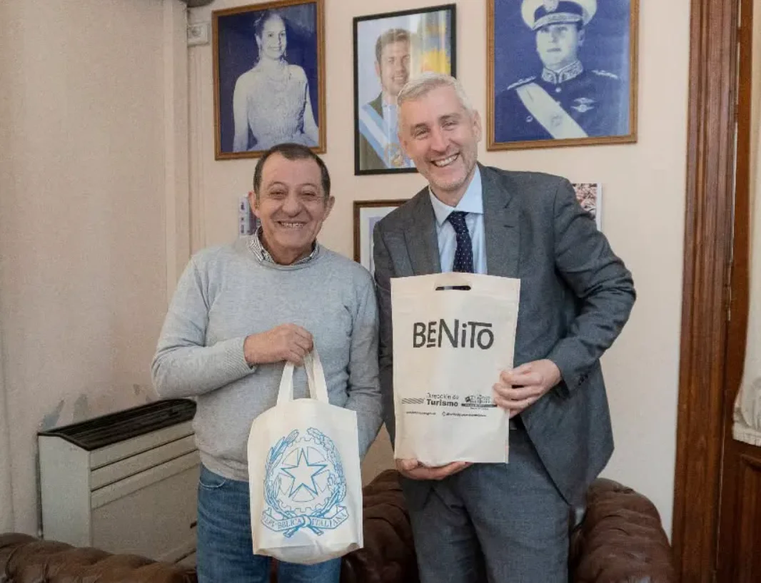 Benito Juárez: Marini recibió al cónsul de Italia y el Municipio promocionó sus destinos turísticos en La Rural